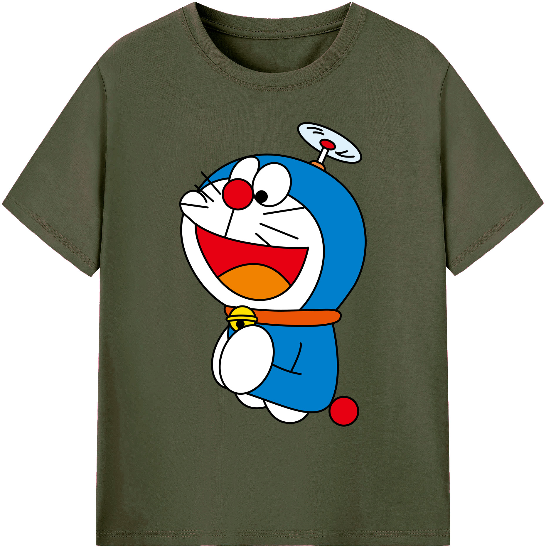 （画像用） ドラえもん Doraemon 綿100％ メンズ半袖Tシャツ｜肌触りやわらか＆通気性